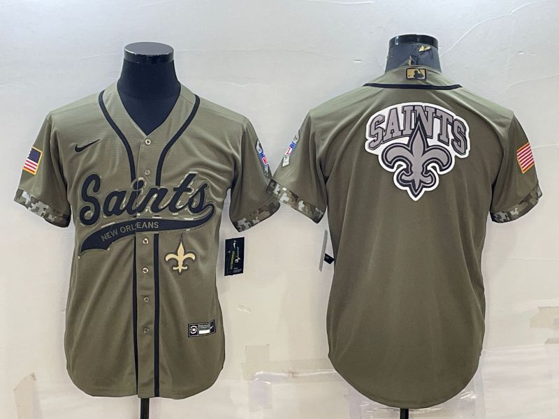 Men New Orleans Saints blank salute green 2022 Nike Co branded NFL Jersey